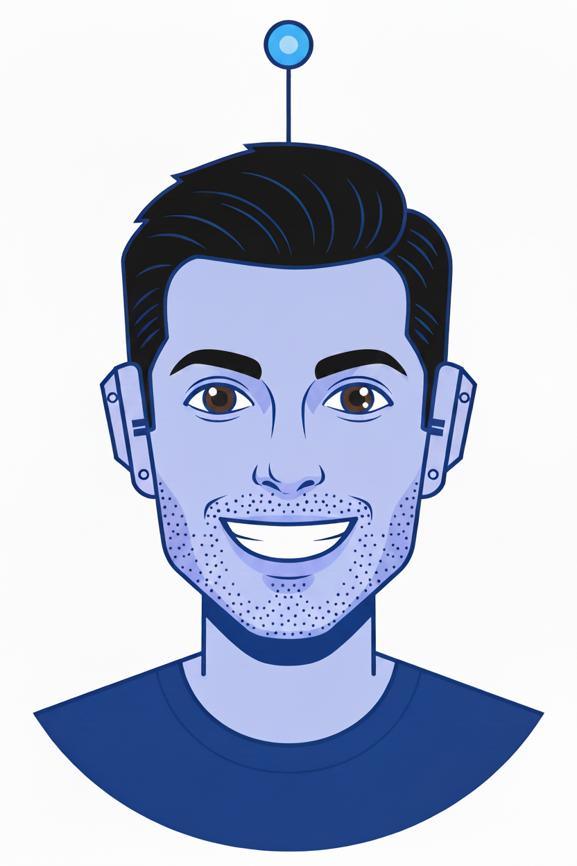 Adam as Robot Dojo mascot